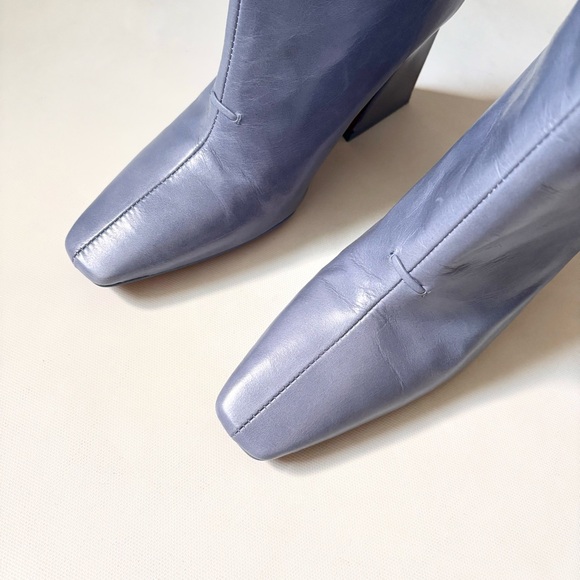 NWOT L’INTERVALLE Lizzo Blue Leather Boots - Picture 4 of 6